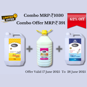 5 Liter Dish Wash Liquid + 5 Liter White Phenyl + 5 Liter Toilet Cleaner Combo
